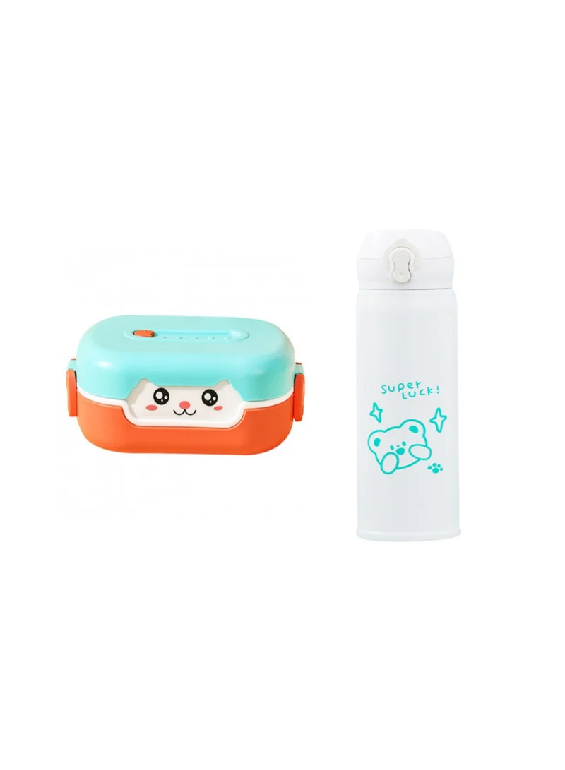 ستار بيبيز Back To School Value Pack Set Kids Lunch Box With Water Bottle 500Ml Blue/White